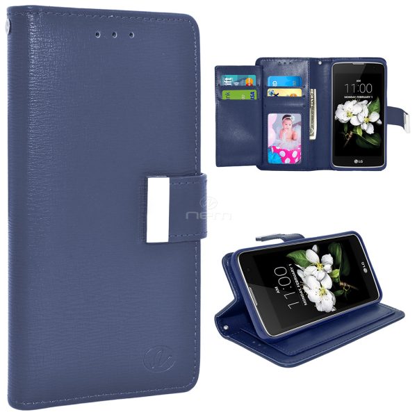 LG Aristo3 2 X210 K8 Fortune2 Flap Wallet WCFC13 Blue Supply