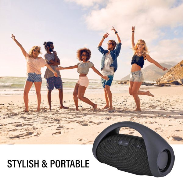 Booms Box Mini Bluetooth Speaker Splash Proof BTSP-E10 Black on Sale