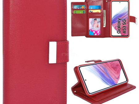 Samsung A53 5G Dual Flap Wallet Case WCFC13 Red Sale