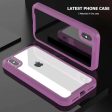 iPhone XS Max Defender Case Clear Back HYB03 - Purple For Discount