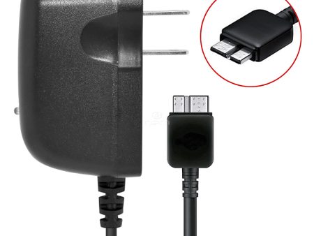 Samsung Galaxy S5 Travel Charger w. Built-In Cable Black Hot on Sale