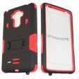 LG G Stylo LS770 Hybrid Case 11 with Stand Red Black For Sale