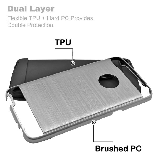 Alcatel Idol 5 6060 Brushed Hybrid Case HYB32 Silver Online now