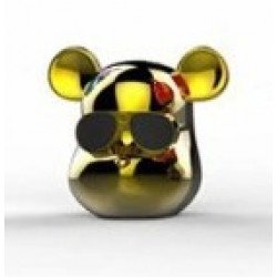 Cool Sunglasses Robot Bear Head Wireless Bluetooth Speaker L15 for Universal Cell Phone And Bluetooth Device (Gold) Hot on Sale