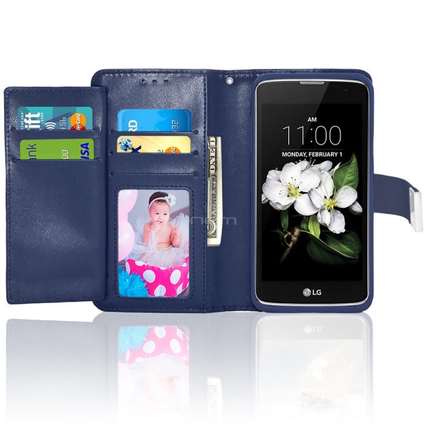 LG Aristo3 2 X210 K8 Fortune2 Flap Wallet WCFC13 Blue Supply