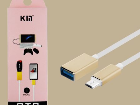 Kik_Micro USB to OTG USB Data   Charge and Sync Cable Adapter 6 inch (Champagne Gold) Supply