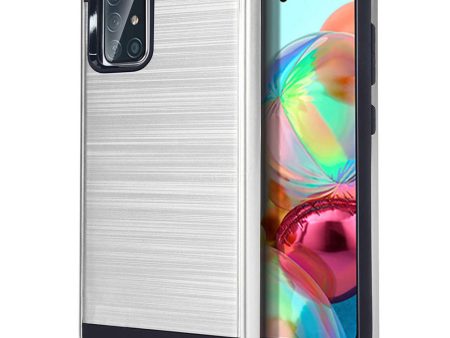 Samsung Galaxy A71 5G Brushed Case HYB32 Silver Sale