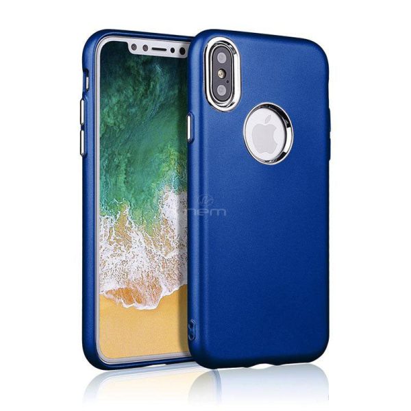 iPhone X   XS  Electroplated Metallic Soft Case HYB41 Blue Online