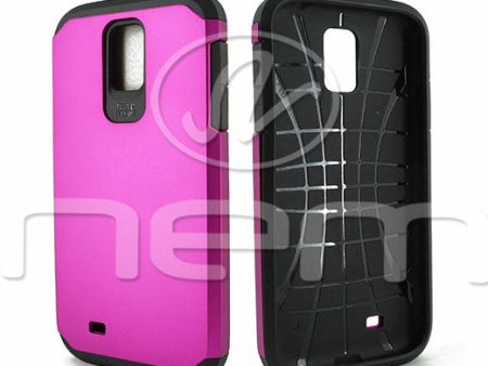 Samsung Galaxy S4 Hyb16 Case Hot Pink Black tpu Supply