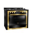 Unionaire i-Chef Golden Edition VIP Digital Gas Cooker, 5 Burners, 90 cm, Black Gold - C69GB-1GC-383-IDSP-S-PC-2W-AL Sale