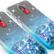 Coolpad Illumina Case,Legacy Go Case Liquid Glitter Phone Case Waterfall Floating Quicksand Bling Sparkle Cute Protective Girls Women Cover for Coolpad Illumina Legacy Go W Temper Glass- Teal Online Hot Sale