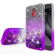 Coolpad Illumina Case,Legacy Go Case Liquid Glitter Phone Case Waterfall Floating Quicksand Bling Sparkle Cute Protective Girls Women Cover for Coolpad Illumina Legacy Go W Temper Glass- Purple For Sale