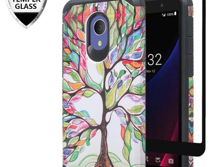 Coolpad Illumina Case,Legacy Go Case, [Include Temper Glass Screen Protector] Slim Hybrid Dual Layer [Shock Resistant] Case for Illumina Legacy Go - Vibrant Tree Discount