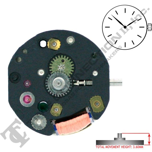 Genuine Seiko 1E20 2 Hands Quartz Movement Ht. 3.60MM Online now