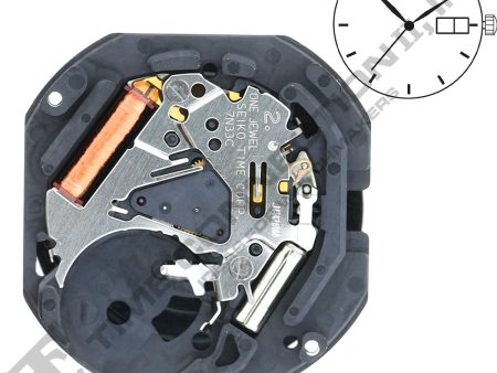 Genuine Seiko 7N33-B 3 Hands Quartz Movement Ht. 5.00MM Discount