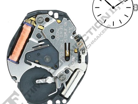 Genuine Seiko 7N00 2 Hands Quartz Movement Ht. 3.50MM Online Sale